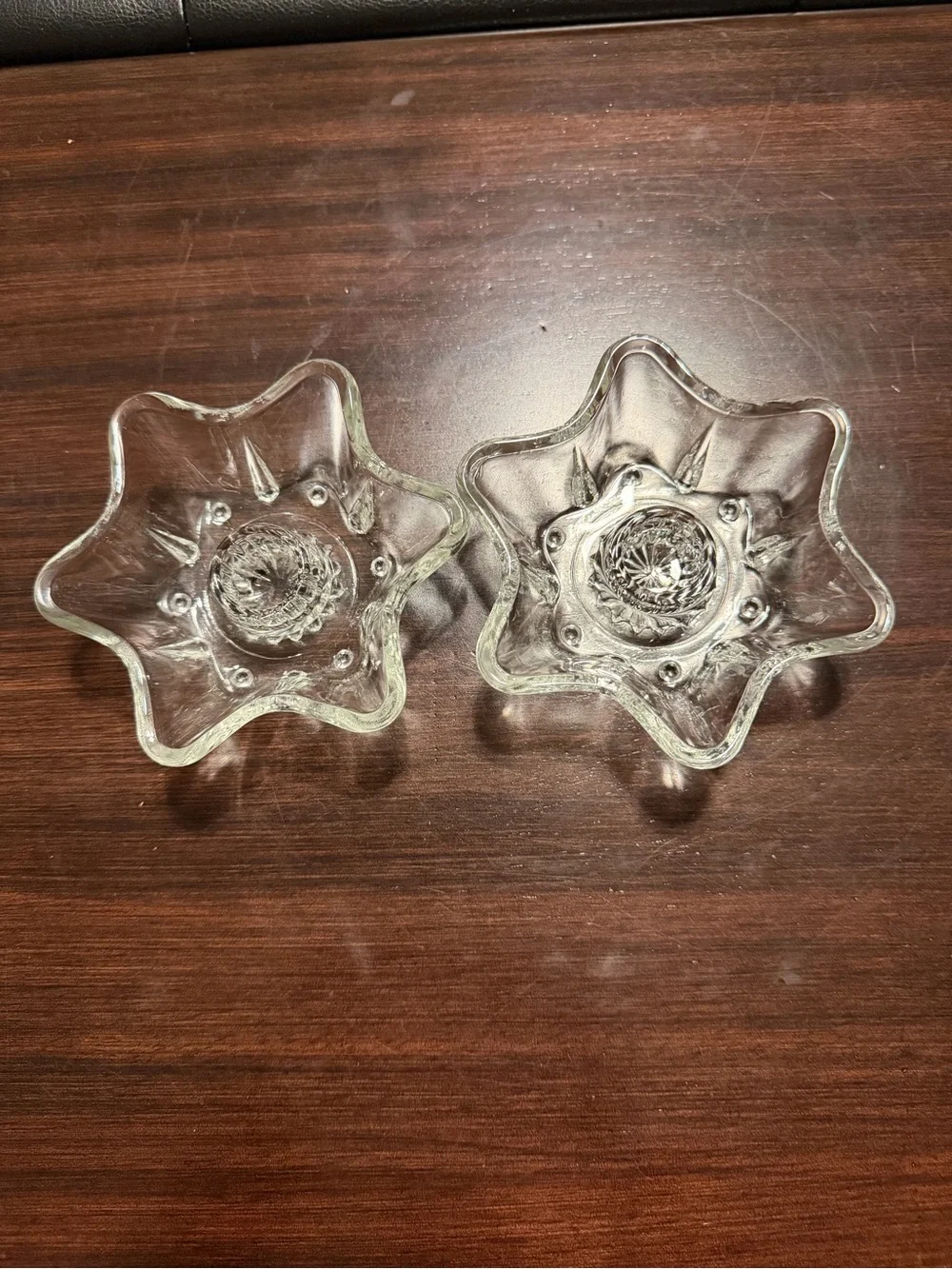 Vintage Glass Flower Bud Votive Candle Holders - Pair Candle/votive separately